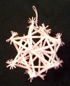 Straw Snowflake White Plastic